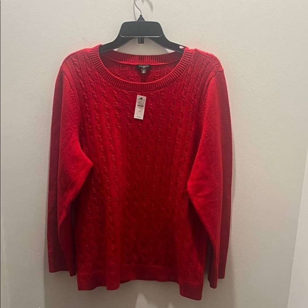 Vibrant Red Crew Neck Sweater